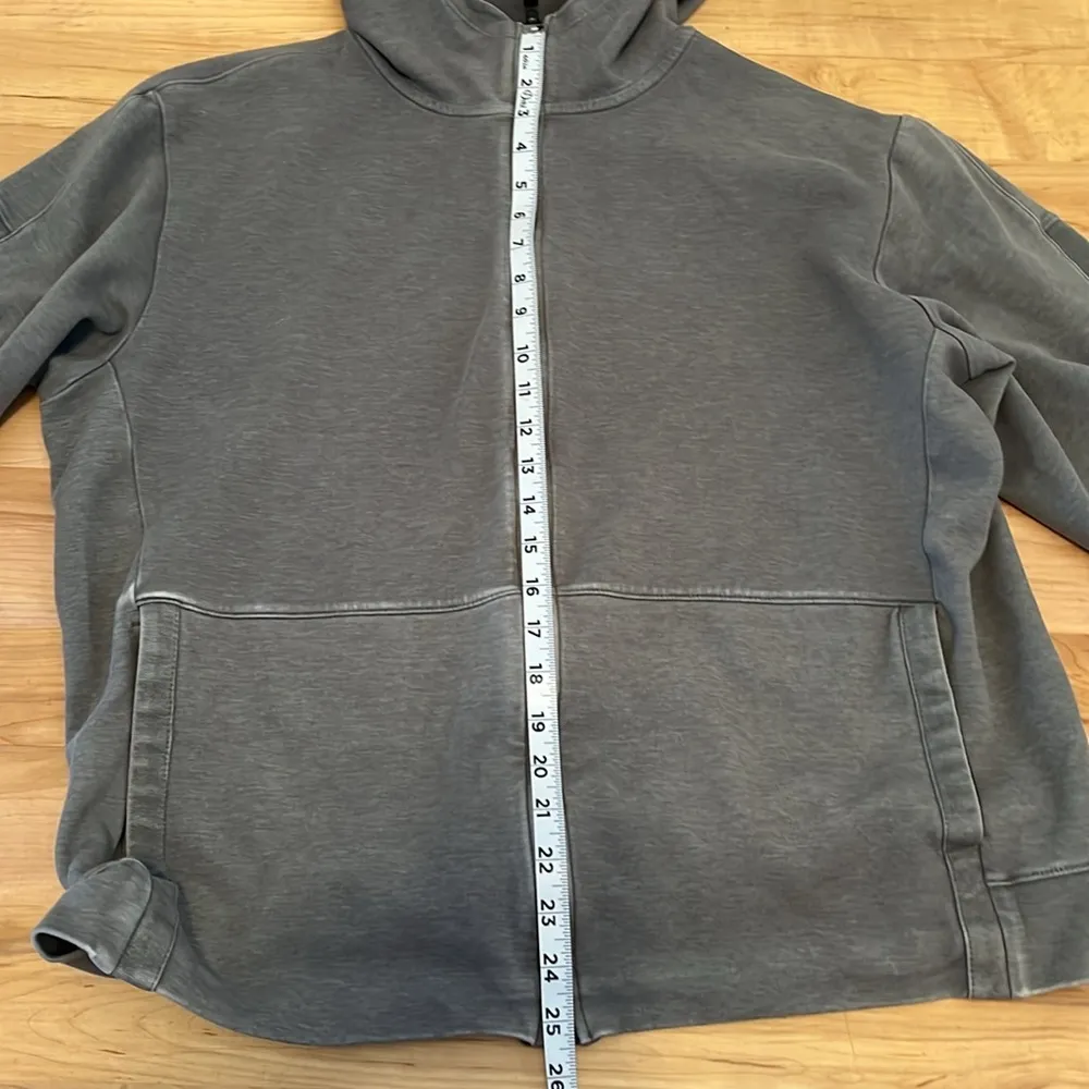 Nike Dri-Fit Gray Zip Up Hooded Jacket - Image 7