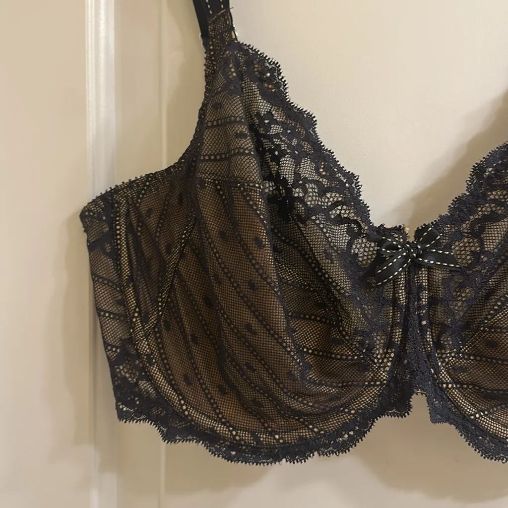 Chantelle Rive Gauche Full Coverage Unlined Bra 36DDD Black - Image 3