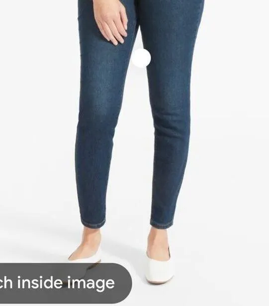 Everlane The Authentic Stretch High Rise Skinny Dark Wash Denim Jeans Size 27 - Image 2