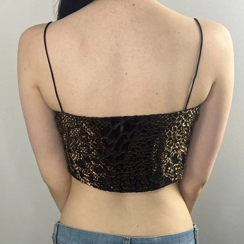 Windsor Draped Front Crop Top Size Medium Vintage Inspired Bratz Doll Retro - Image 3