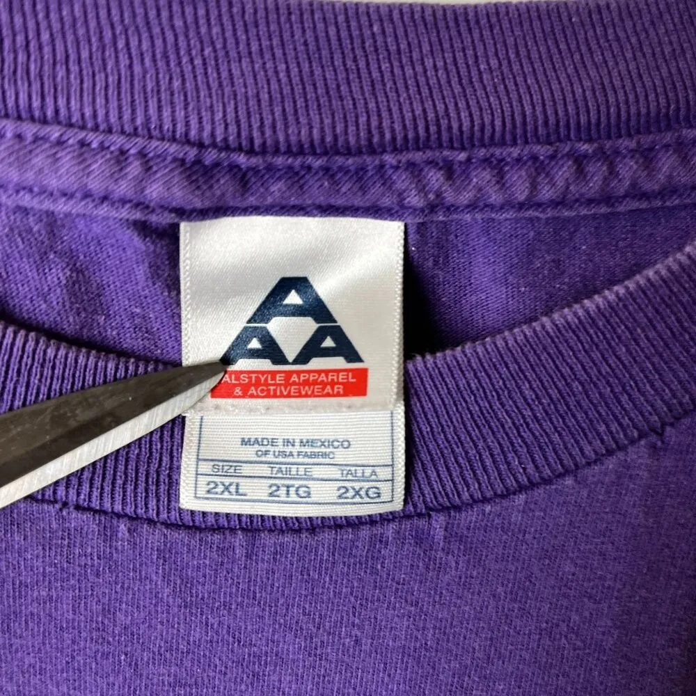 UW Stevens Point SP T Shirt Vintage Y2K Purple Extra Large XL Graphic Tee - Image 4