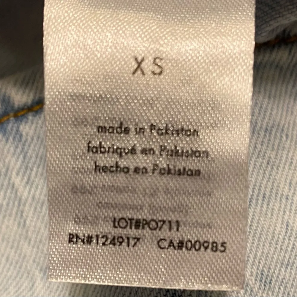 WEWOREWHAT Light Wash Cut Out Mini Denim Skirt Size XS - Image 8