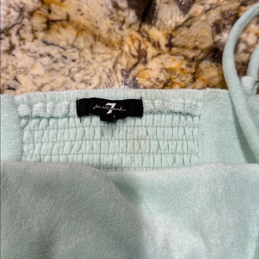 7 For All Mankind Light Green Terry Cloth Top - Image 8
