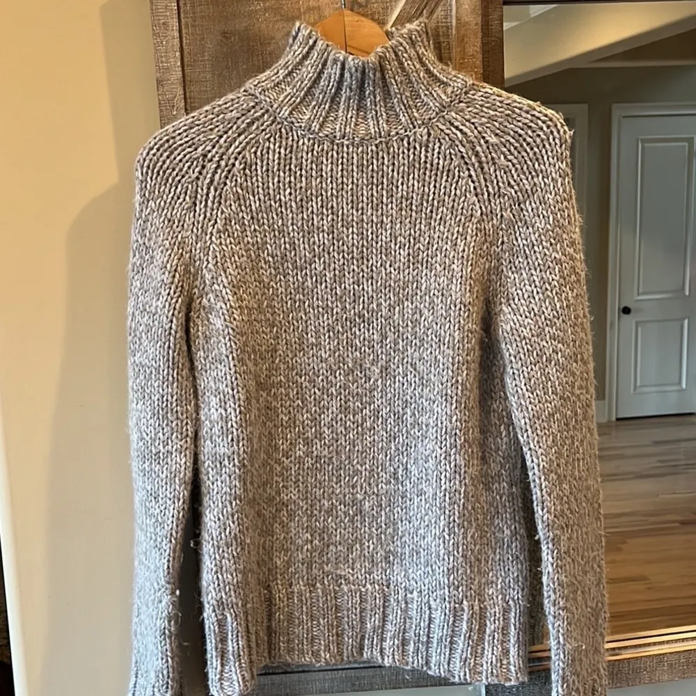 Chunky Wool Knit Cozy Sweeter Turtleneck Eagles Eye Womens Medium - Image 9