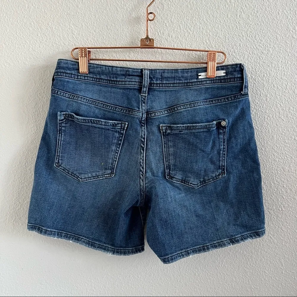 Pilcro and The Letterpress Slim Boyfriend Denim Jean Shorts Light Distressing 26 - Image 4