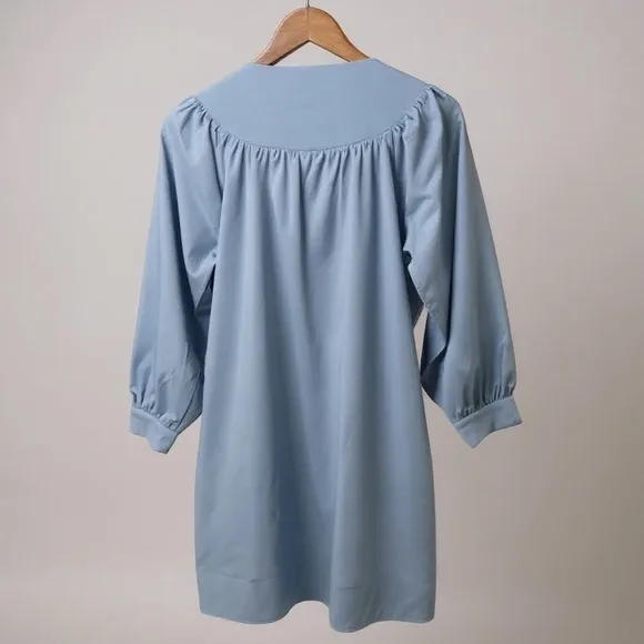 Tuckernuck‎ Pomander Place Robbie Blue Tie Front Mini Dress XS Coastal Resort - Image 9