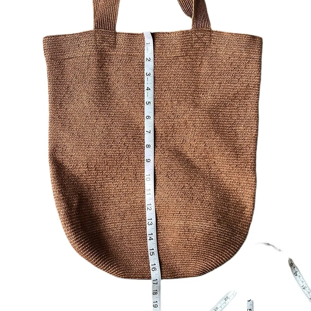 Classic Eric Javits Squishee Tote Brown - Image 8