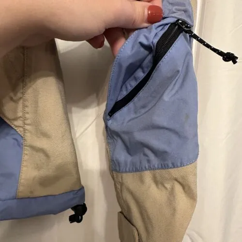 Mountain Hardwear Conduit Ski Snowboard Jacket Blue Tan Hood Women's Size 8‎ - Image 8