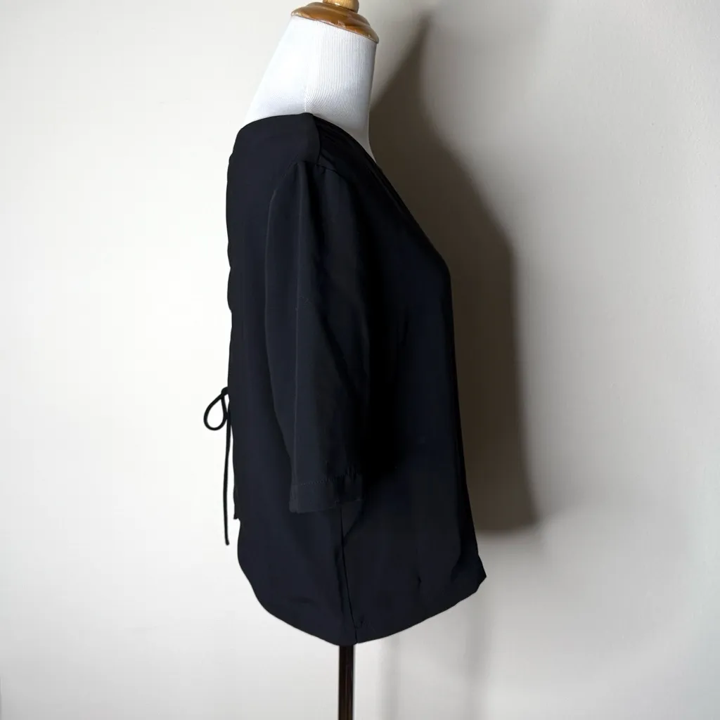 Amanda Uprichard Black Lace Up Back Top - Image 5