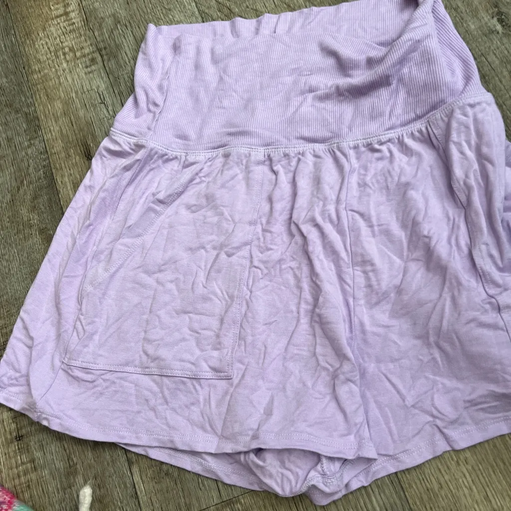 NWT aerie Lavender High-Waisted Shorts size L - Image 5
