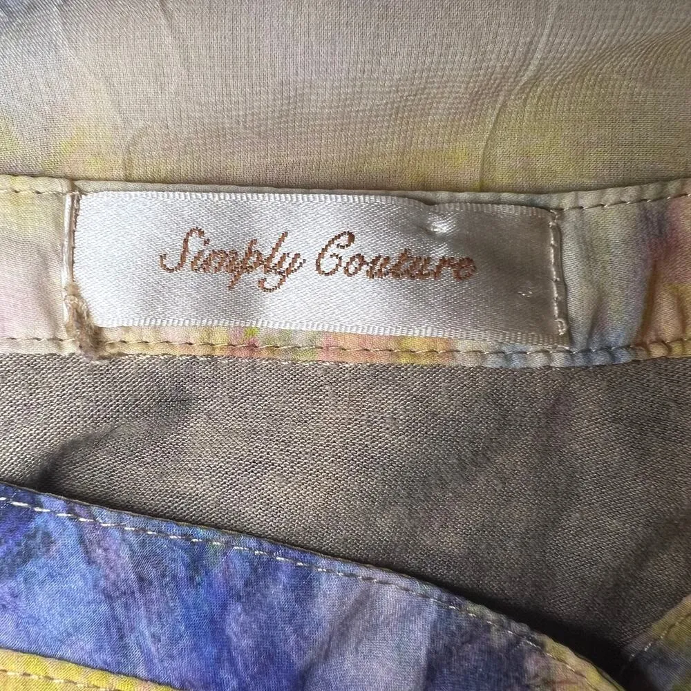 Simply Couture Women's Abstract Sheer Dress Size L - Image 3