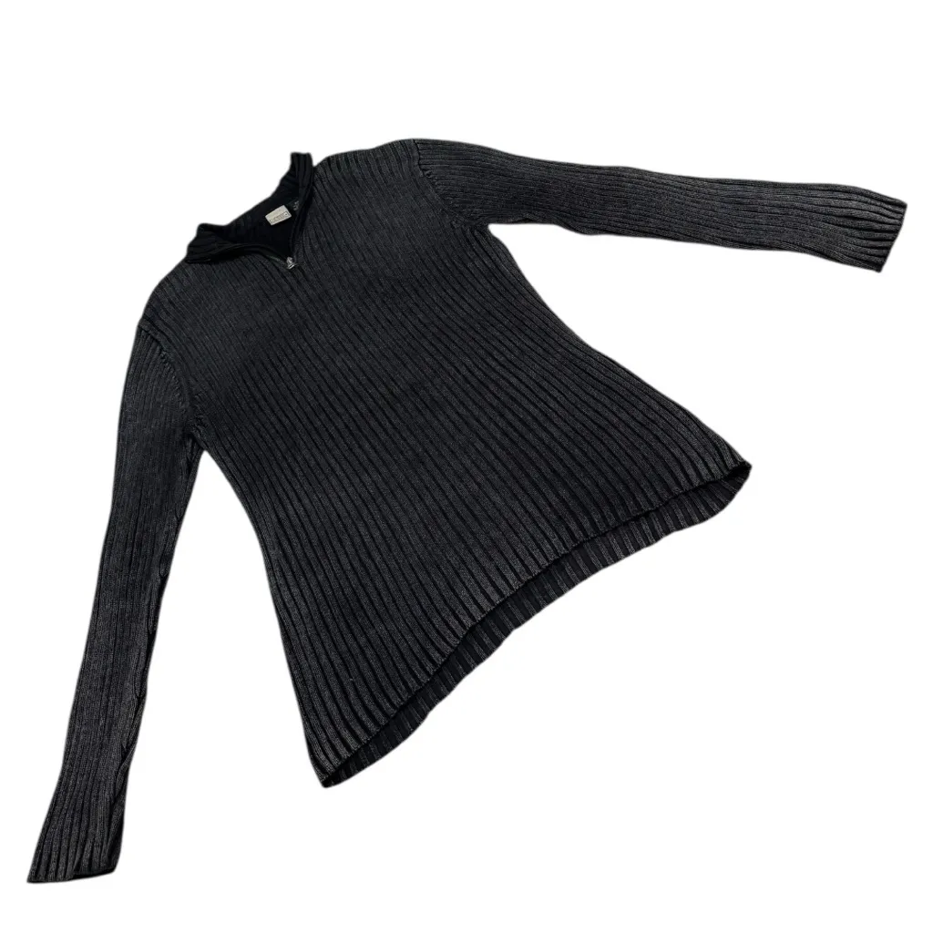 Arizona Y2K Ribbed Longline 1/4 Zip Mock Neck Sweater - Image 6