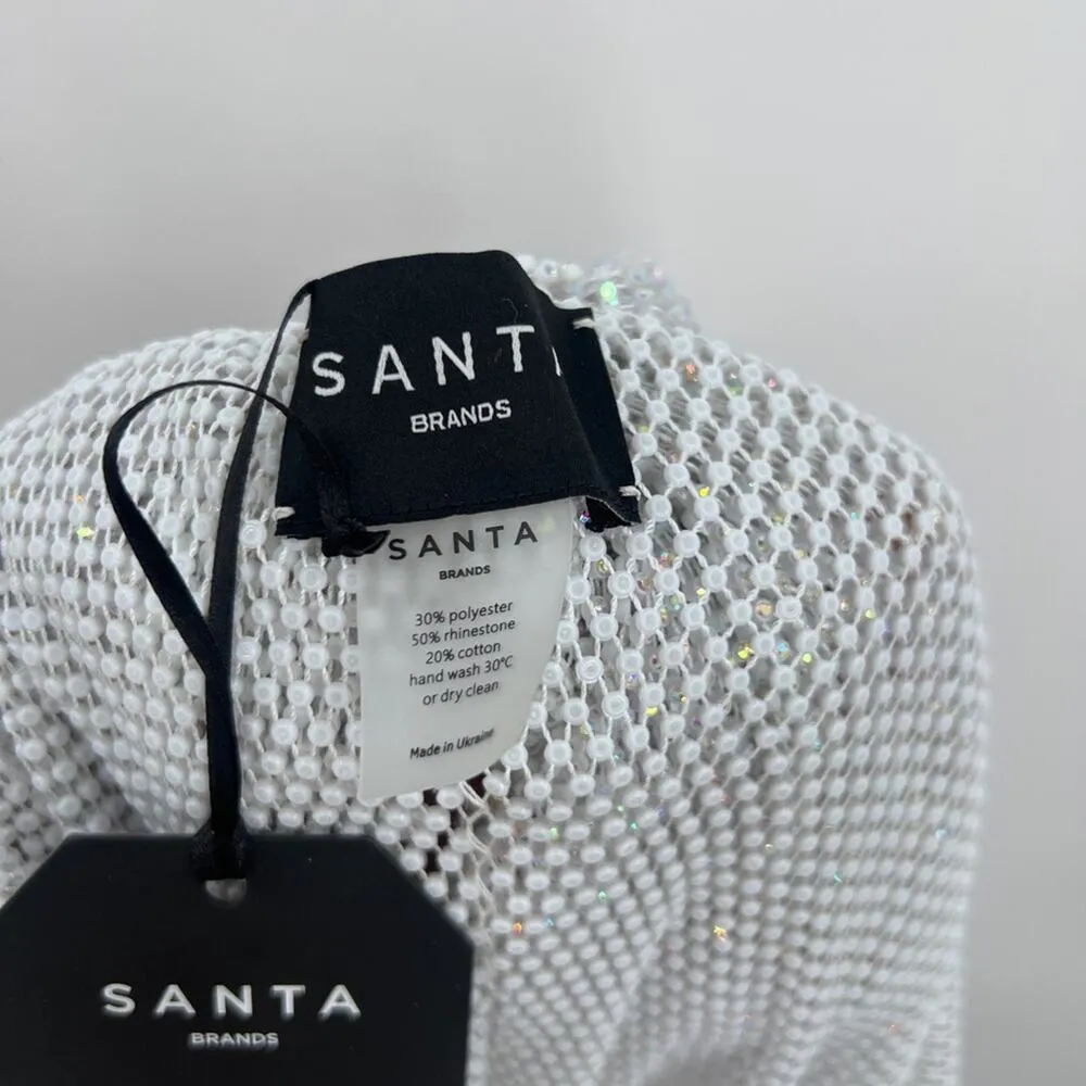 Santa Brands Sparkle Maxi Dress with Bow One Size White Size XS - Image 9