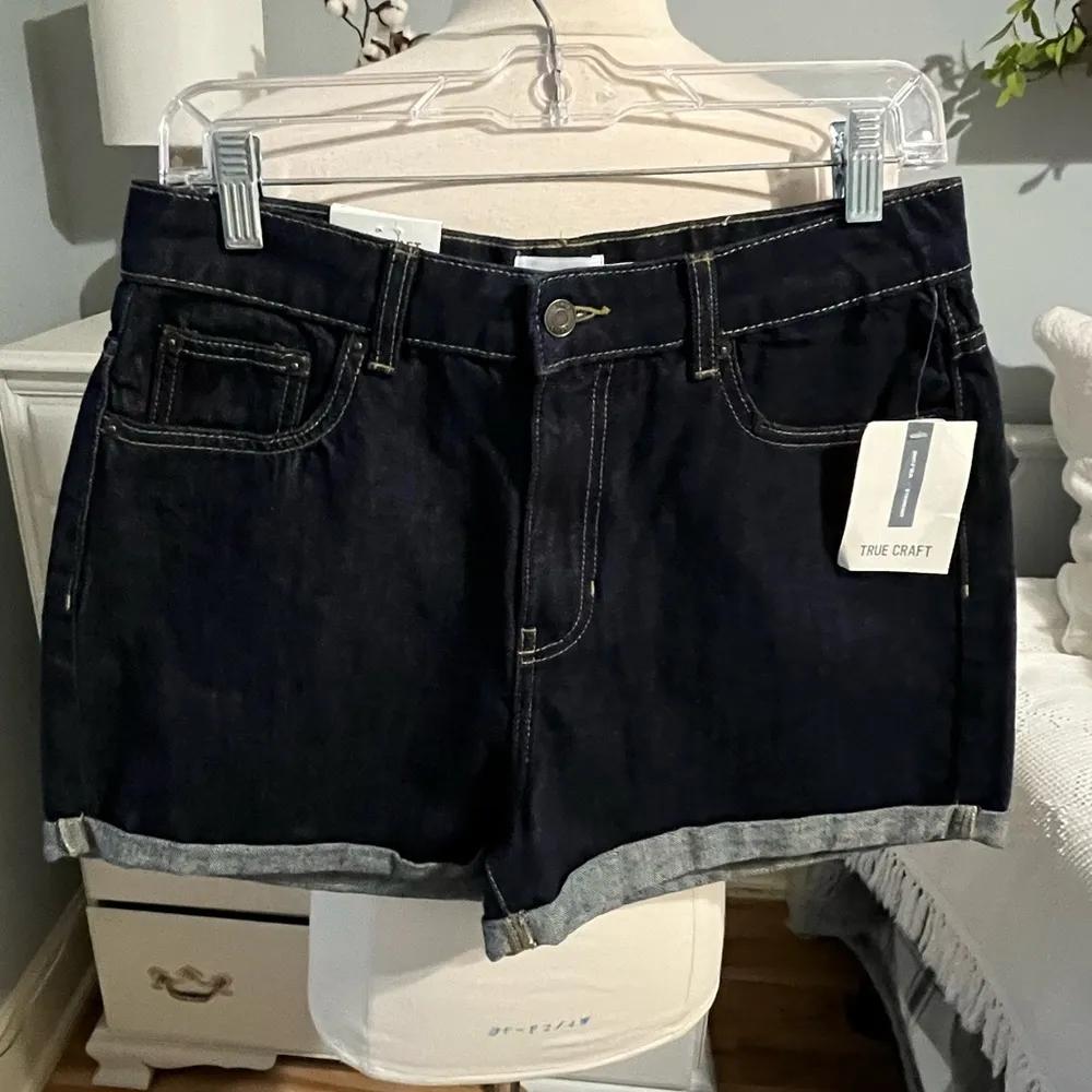 Mom Shorts Denim Cuffed Jean Womens 11 New True Craft - Image 7