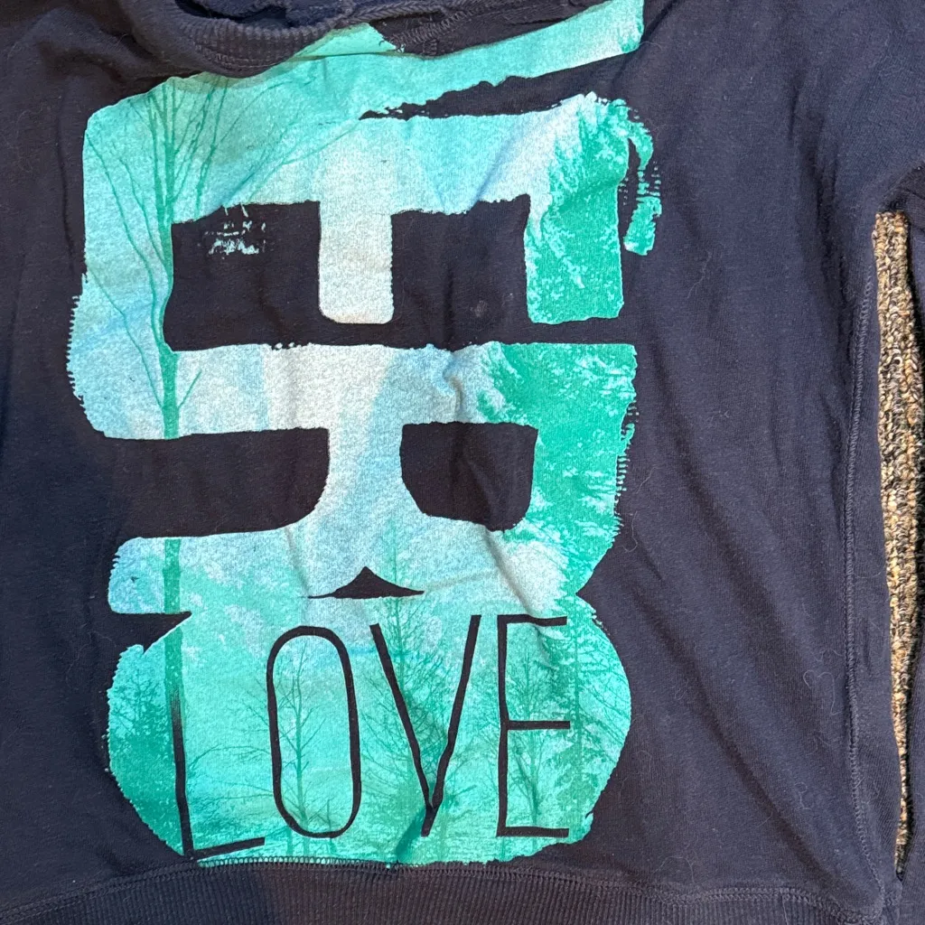 Aeropostale Black Hoodie with Aquamarine Logo - Image 3