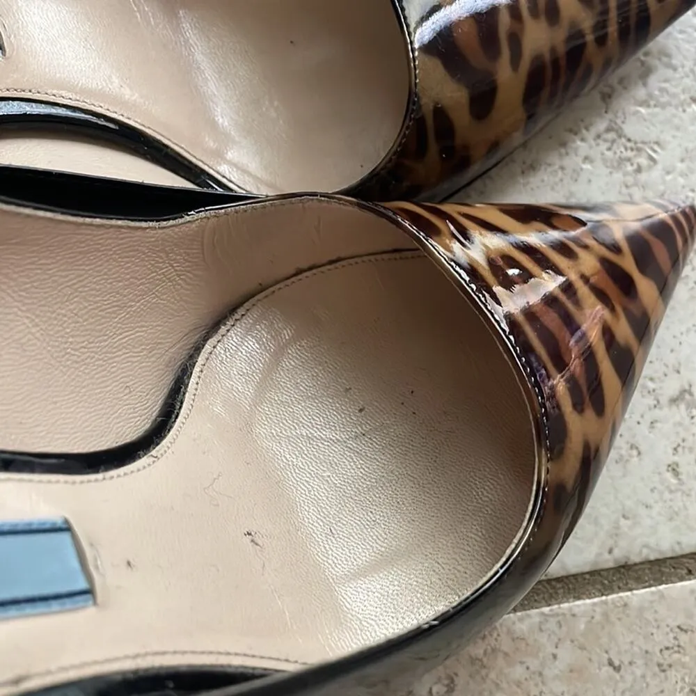 Prada Leopard Ombre Kitten-Heel Pump Honey - Image 4