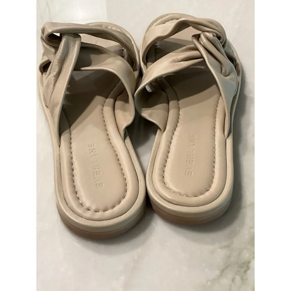 Everlane The Day Twist Sandals in Warm Khaki 9 New Womens Slides flats - Image 5