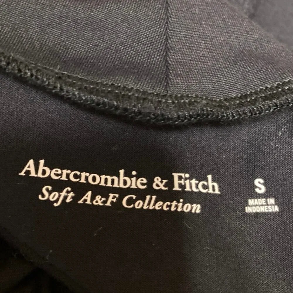 Abercrombie & Fitch Black Long Sleeve Turtleneck Stretch Bodysuit Top Size S - Image 3