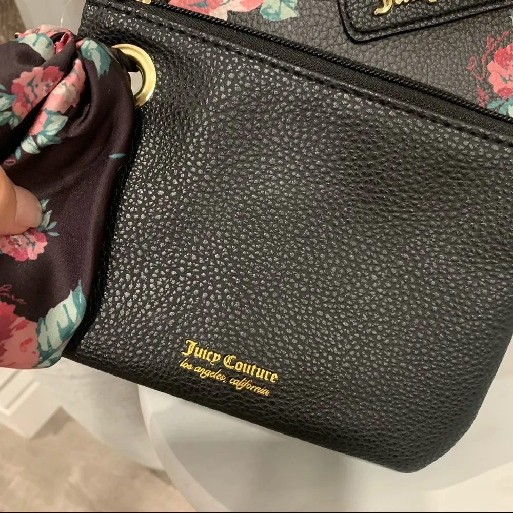 Juicy Couture Black Floral Mini Backpack- See discription - Image 2