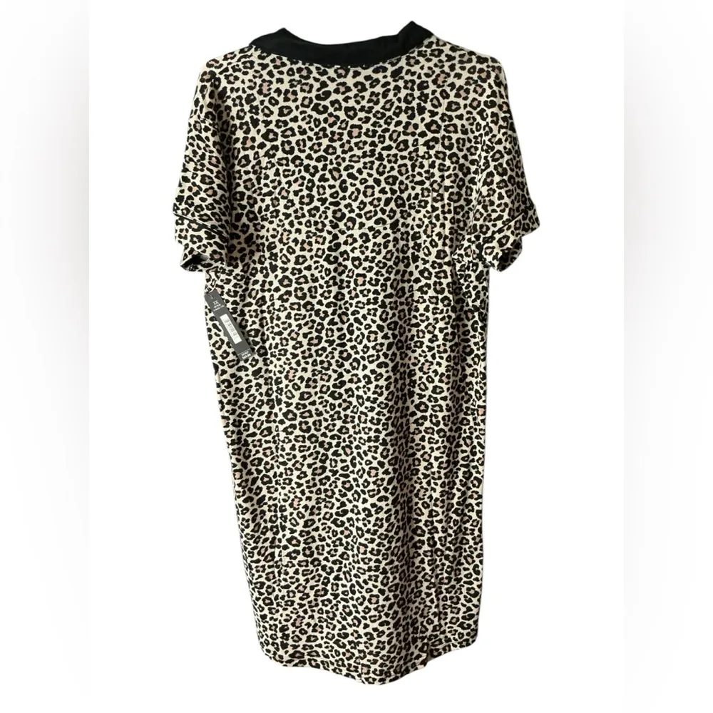 Catherine Malandrino Leopard Print Pajama Set - Black and Tan - Image 2