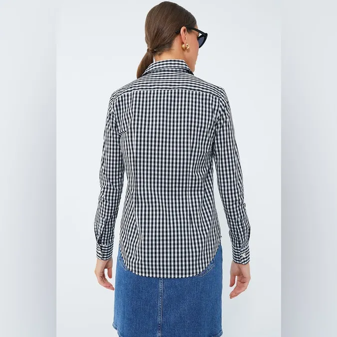 THE SHIRT BY ROCHELLE BEHRENS Black Large Check Long Sleeve Icon Shirt Size M - Image 10