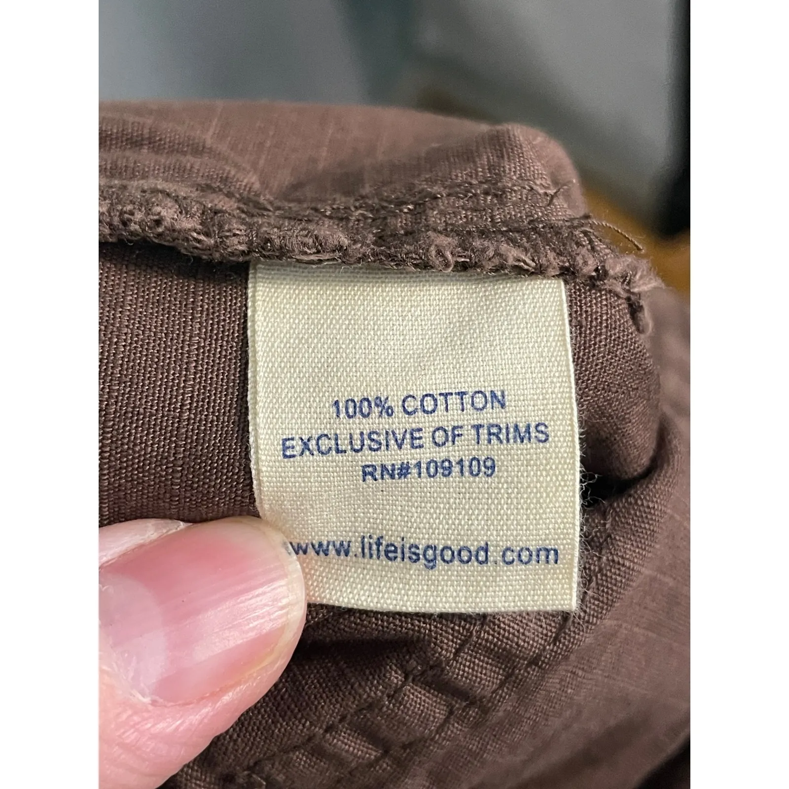 Life is Good  Womens Brown Cargo Cropped Pants Size 6 - Image 9