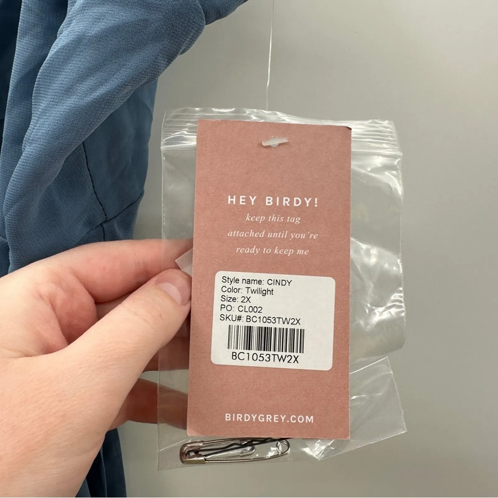 Birdy Grey Cindy Chiffon Wrap Maxi Bridesmaid Dress in‎ Twilight Sz 2X NEW - Image 9