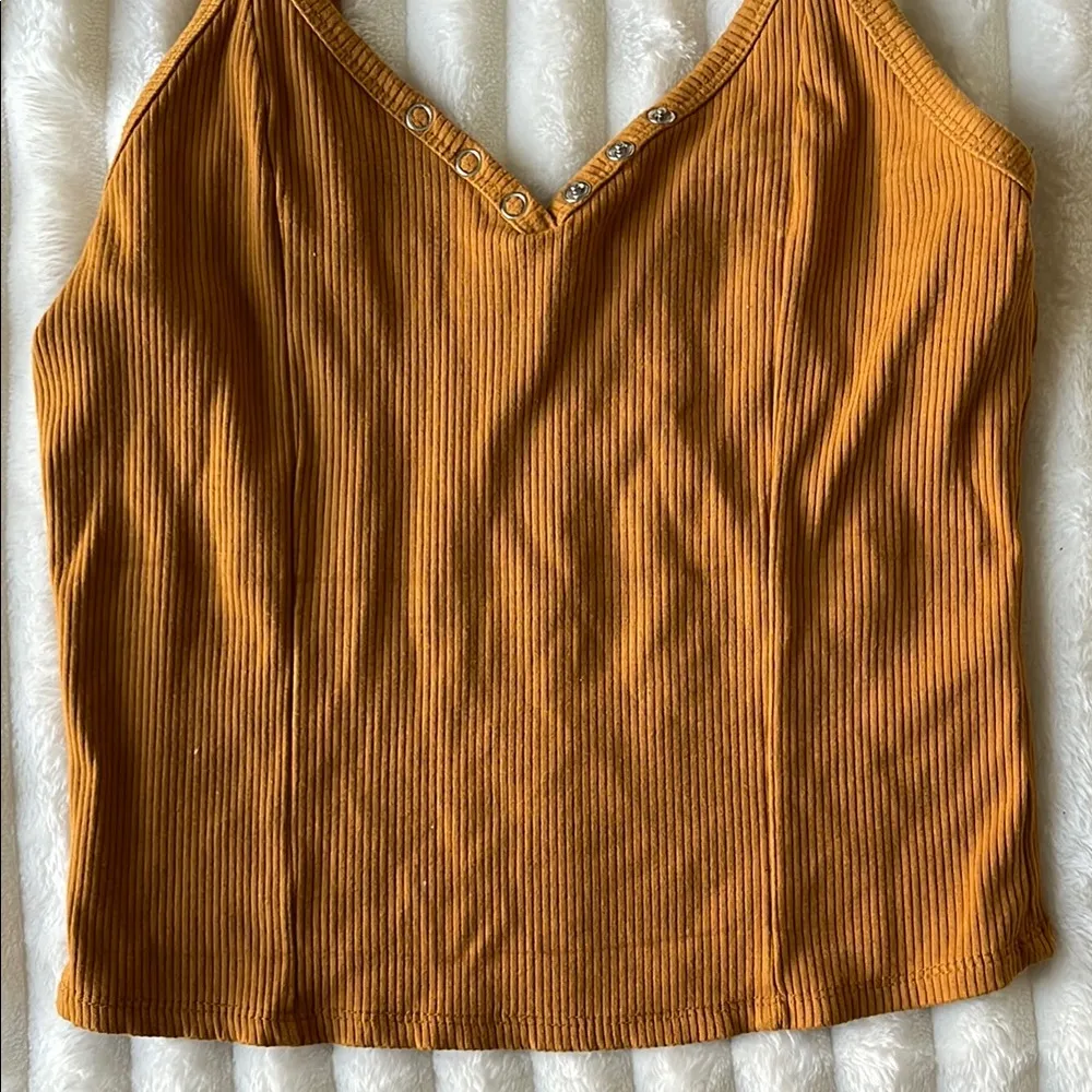 ACTIVE USA Mustard Ribbed tank Top - Image 3