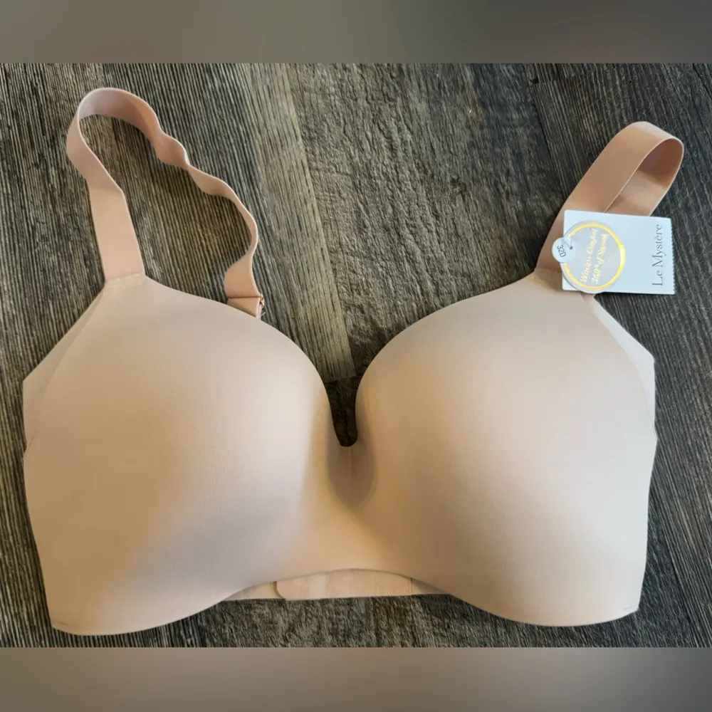 NWT Le Mystere 7719 Smooth Shape 360 Smoother Wireless Bra Clay 32D Size undefined - Image 2