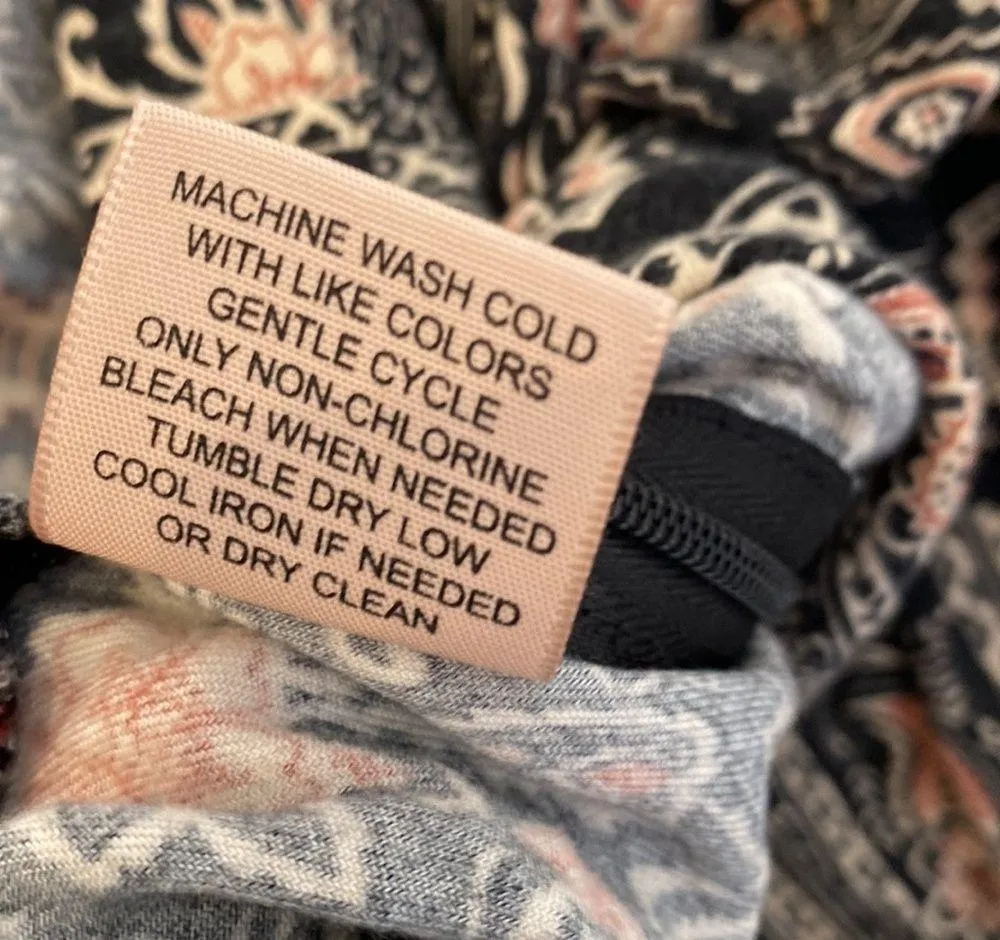 Philosophy Wide Leg Boho All Over Print Flowy Pants Sz 4 Rayon Women’s Black - Image 11