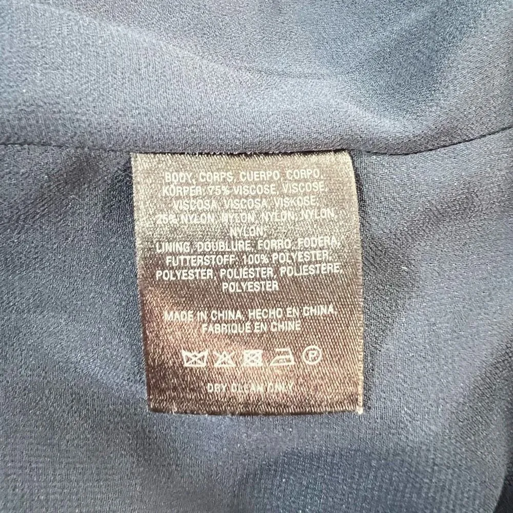 Floreat Anthropologie Women's Square Neck Short Sleeve Blue Velvet Shift Dress S - Image 12