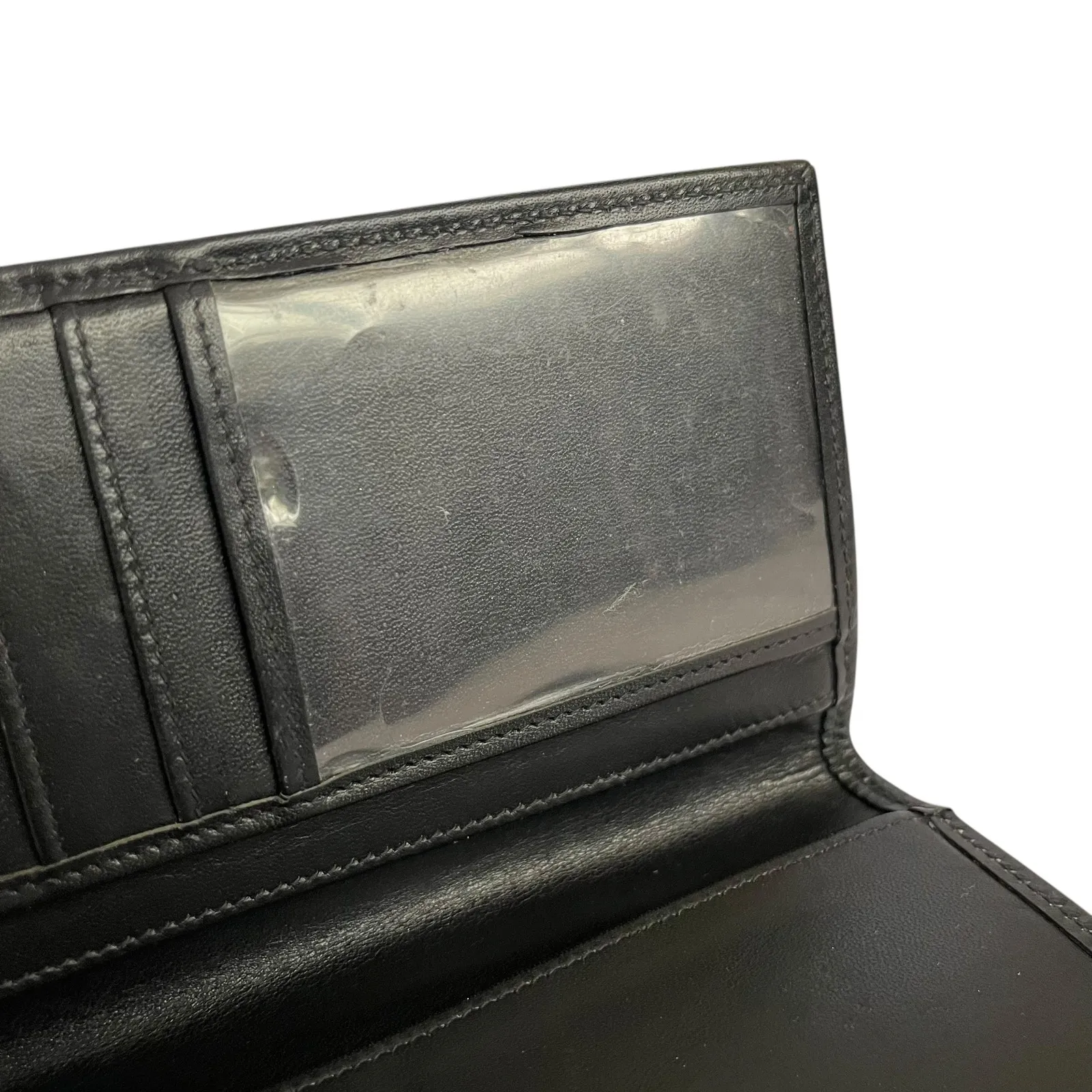 Vintage Ghurka Marley Hodgson MH Logo Black Leather Snap Tab Checkbook Wallet - Image 5