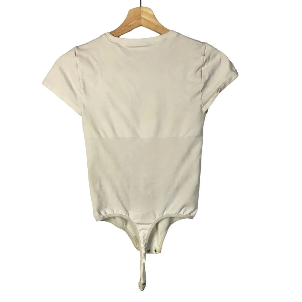 Yummie White Crewneck Short Sleeve Shape Bodysuit M Size M - Image 11