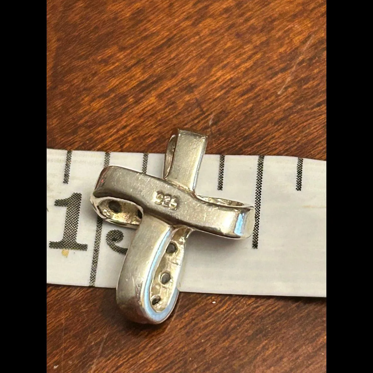 Cross H32 925 sterling silver pendant charm cross - Image 4