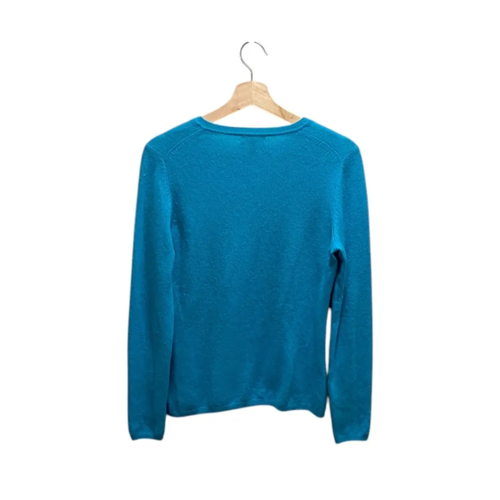Charter Club Cashmere Sweater Turquoise Blue Size M - Image 10