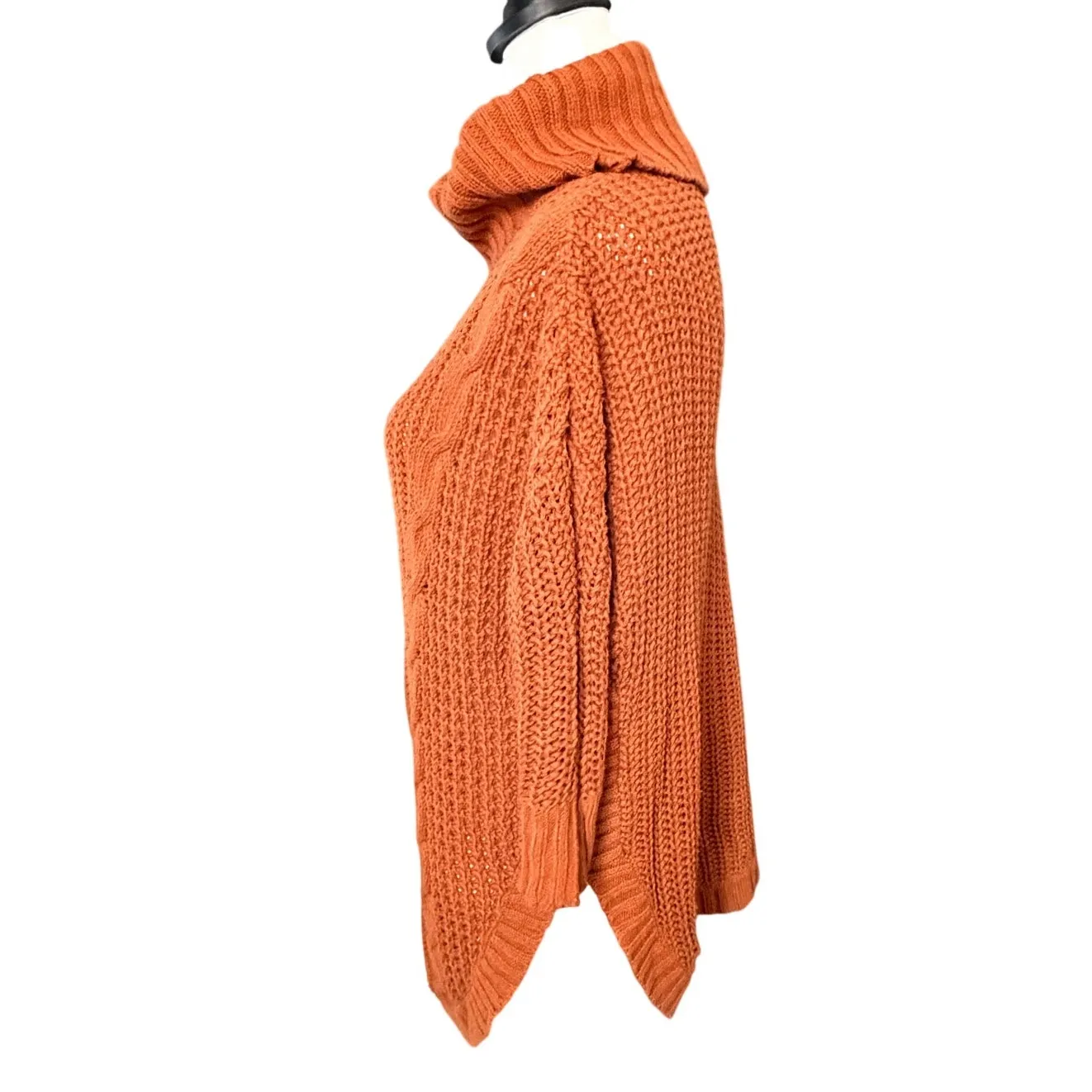 Express Women's Sweater Orange Rust XS - Image 4