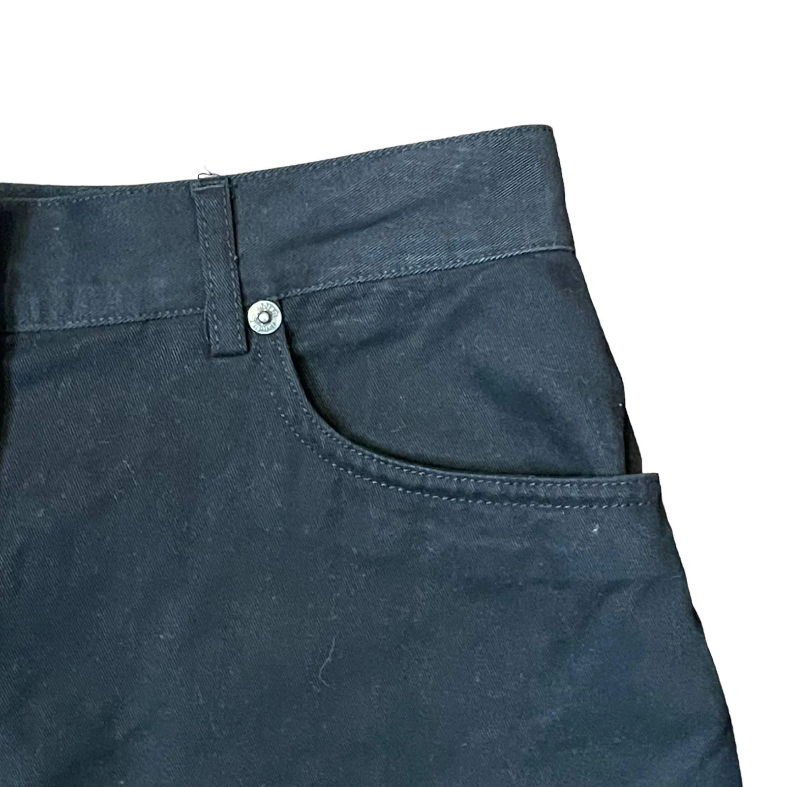 Marsh Landing Pencil Straight Mini Skirt Women 6 Front Slit Black 100%‎ Cotton - Image 5