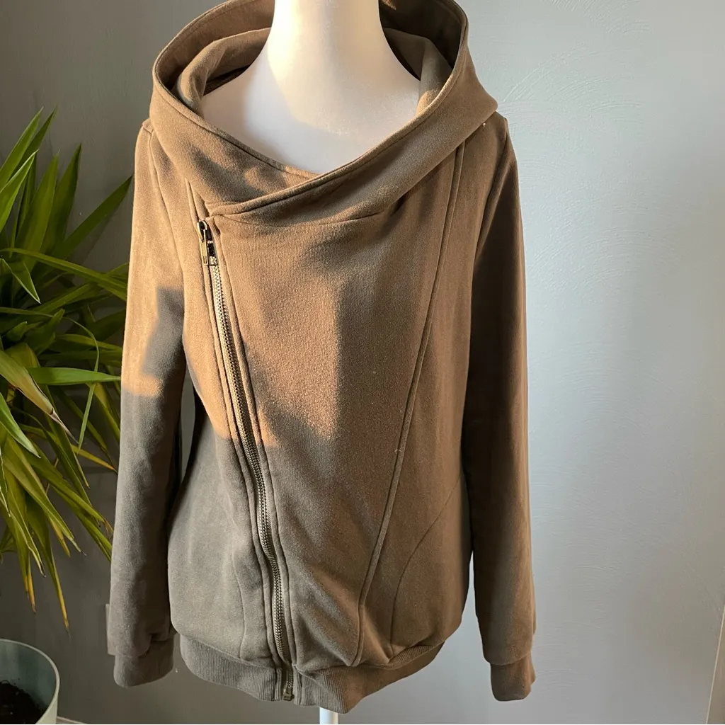 POL Bohemian Style Asymmetrical Zip Hoodie by  - Image 2