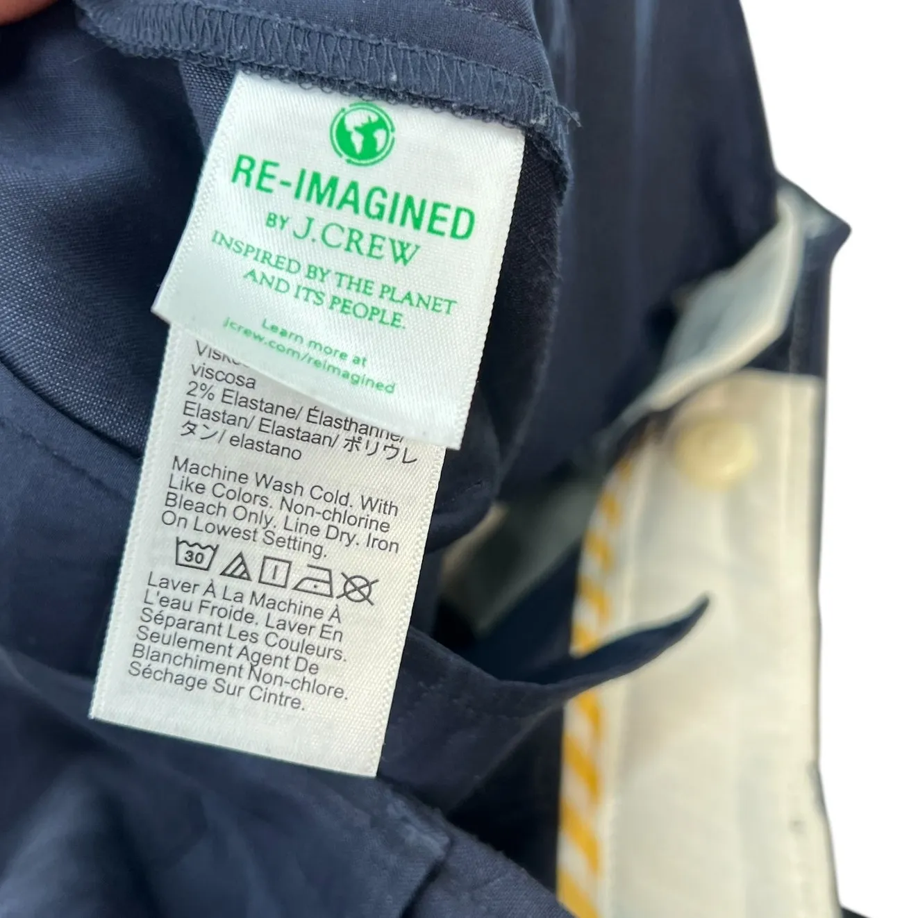 J. Crew Collection Marie‎ Marot Wide-Leg Pant Italian Line Blend Navy Blue 12 - Image 12