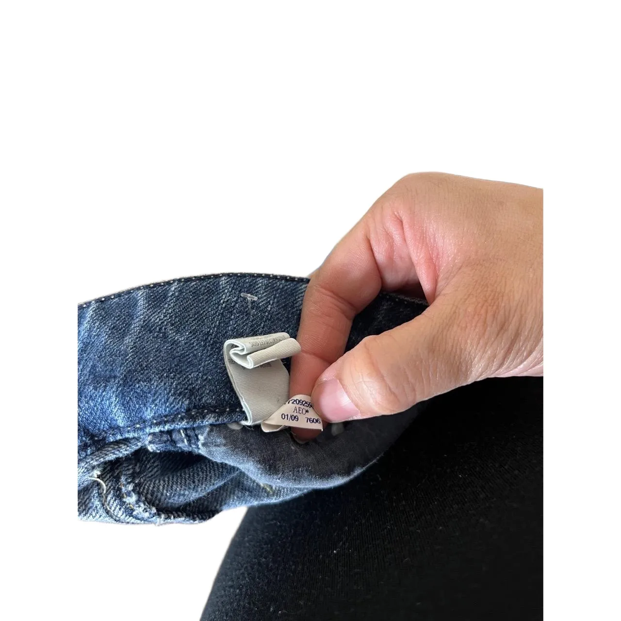 American‎ Eagle Artist Blue Distressed Flare Y2K Jeans Regular 14 - Image 12