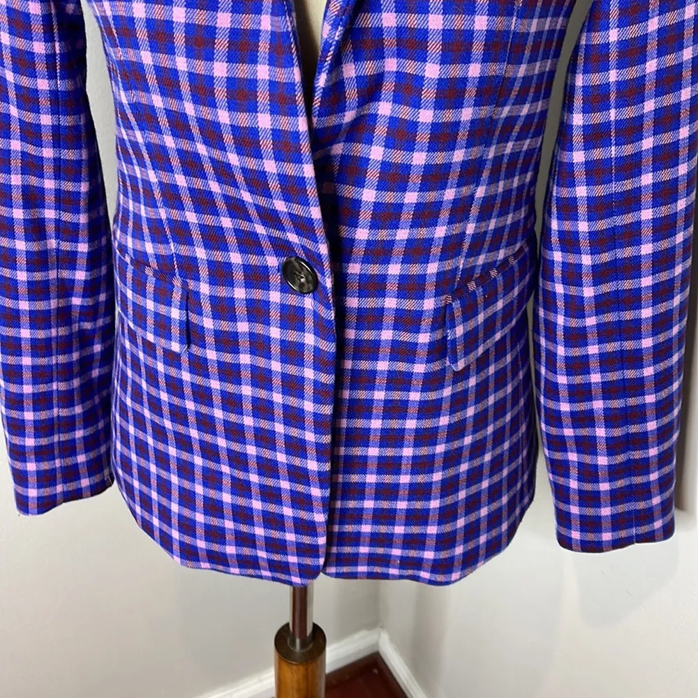 J. Crew Regent Blazer in Mott Plaid Royal Petunia‎ 0 - Image 8