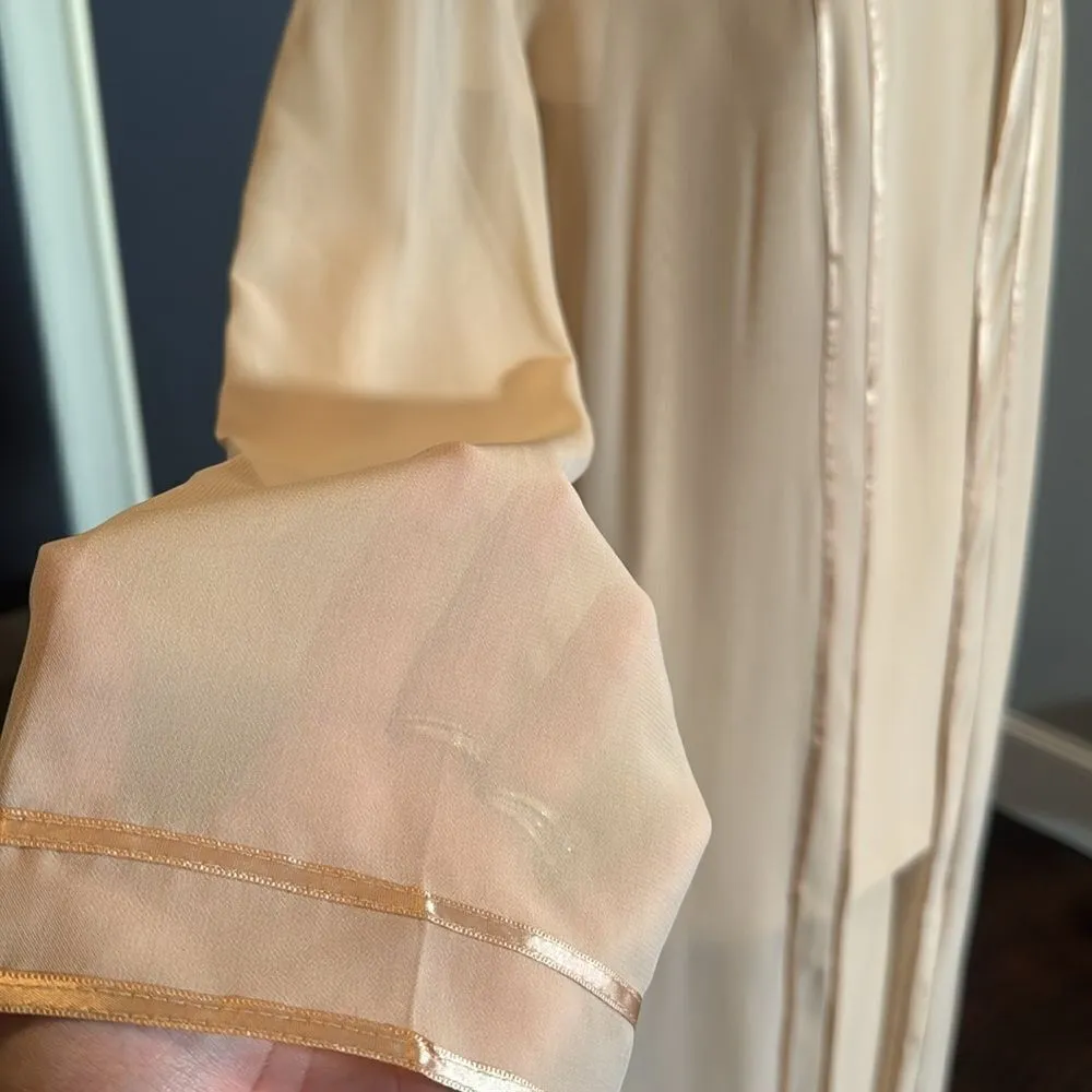 Women’s Chiffon 3 Piece Formal Pants Suit Long Jacket Ribbon Detail Size 20W NEW - Image 3