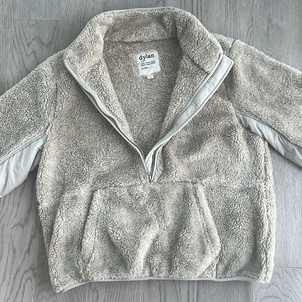 Los Angeles Cozy Sherpa Fleece Pullover 1/2 Zip Medium - Image 3