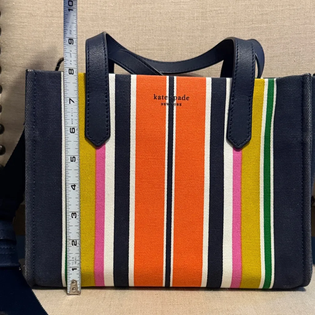Kate Spade New York Kitt Stripe Medium Tote Bag - Image 11