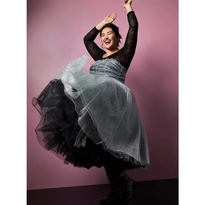 Betsey Johnson x Torrid Black Sheer Stretch Lace Catsuit Bodysuit 4 4X New NWT - Image 10