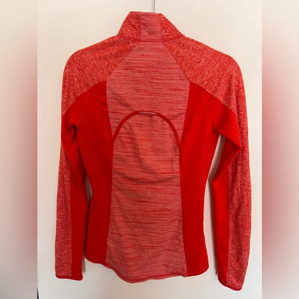 Athleta Quarter Zip Long Sleeve Top Sz.XS EUC Orange - Image 2