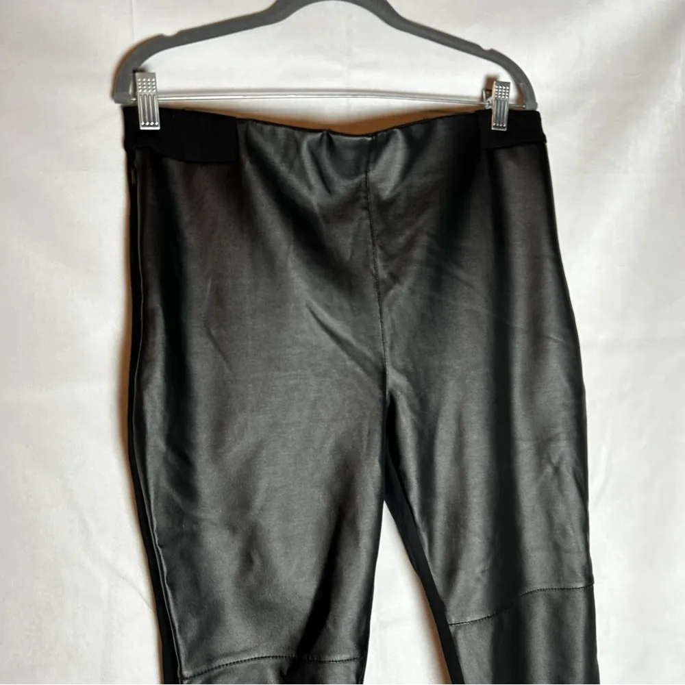 Betabrand Black Faux Leather Front Legging Pants Size XLS-Petite - Image 4