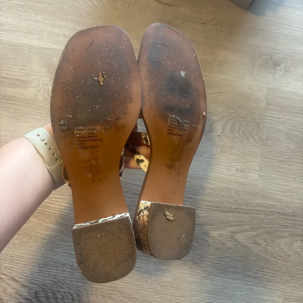 Madewell Melanie Sandal in Snake Embossed Leather - Image 5