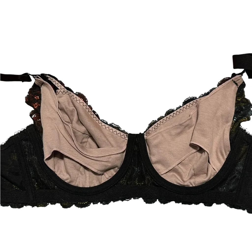 Seraphine wired lace nursing bra 32C Black Size undefined - Image 5