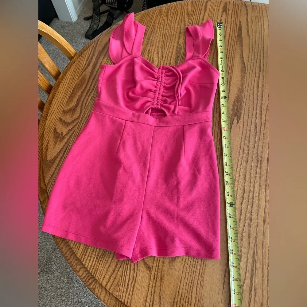 Bar Ill Womens Ruched Sleeve Front Flutter Romper Size 4 - Image 8